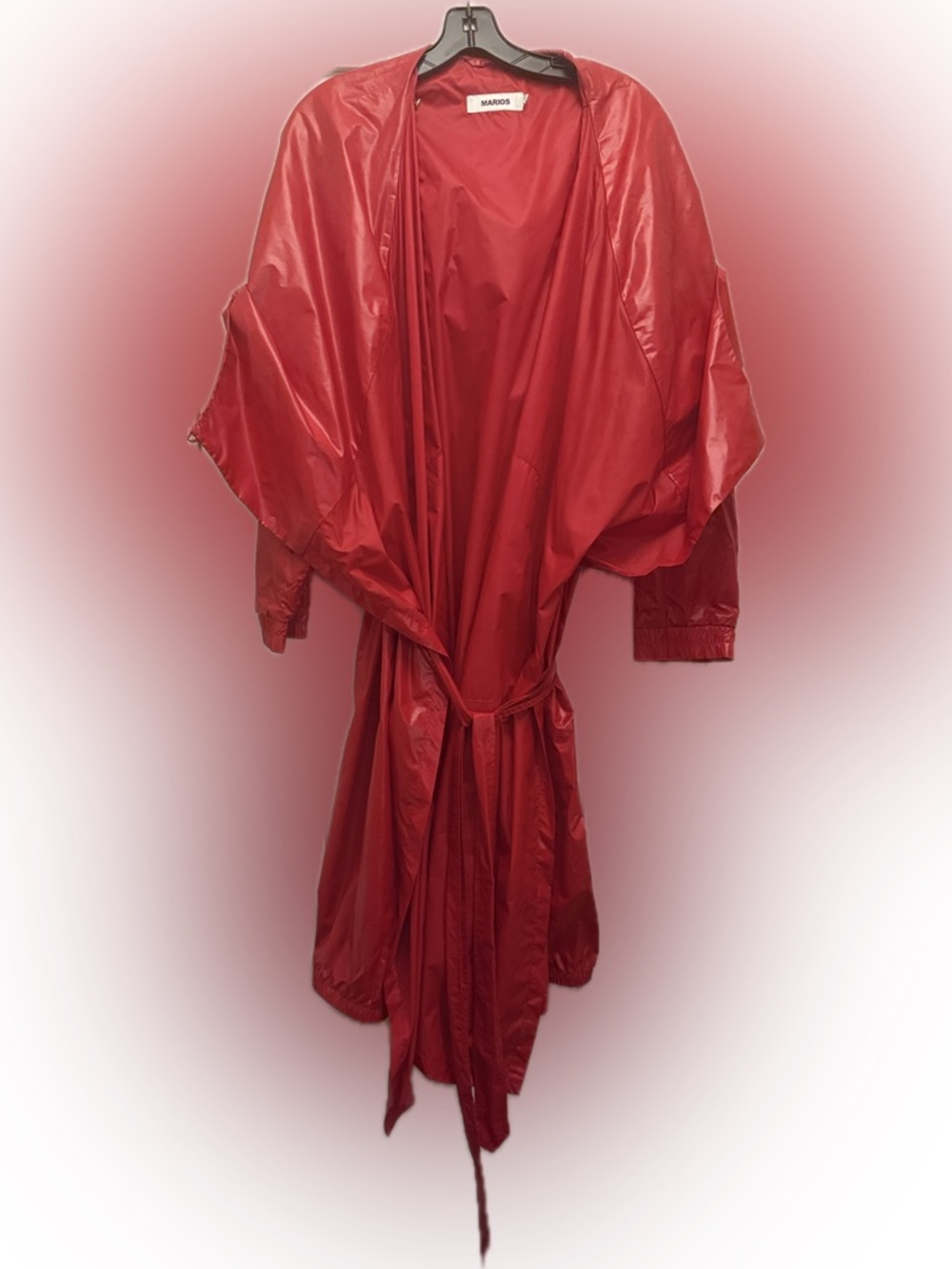 Red Trench Coat - Women's Lightweight hooded Rain Trench
